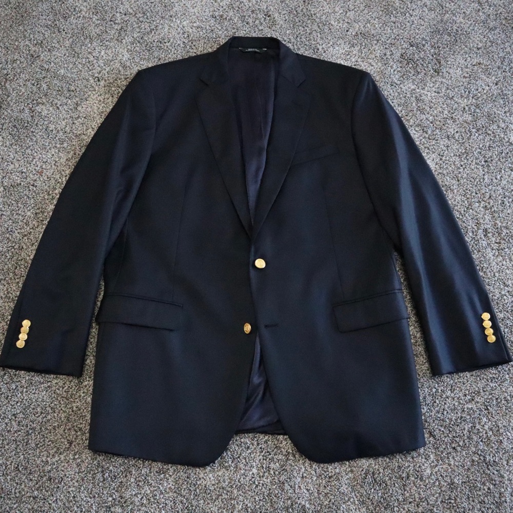 Brooks Brothers Navy Blazer with Gold Buttons